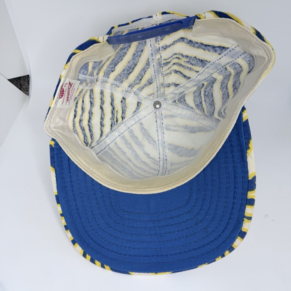 Vintage Zubaz Los Angeles St. Louis Rams Hat Cap Snap Back NFL Football Logo - Picture 6 of 8